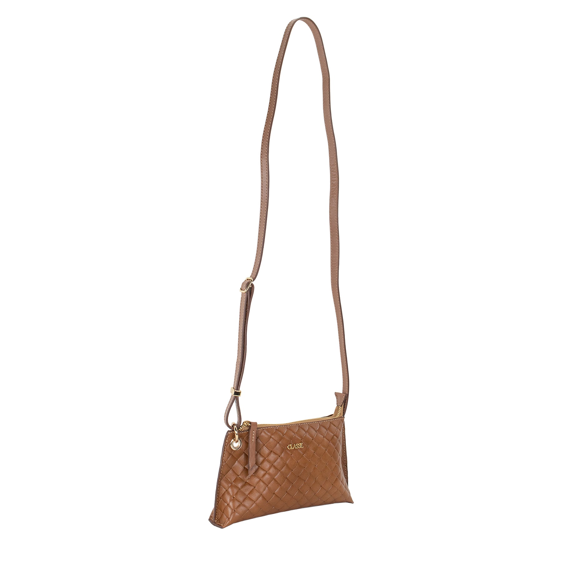 Bolsa Crossbody de Couro Tramado - Iris
