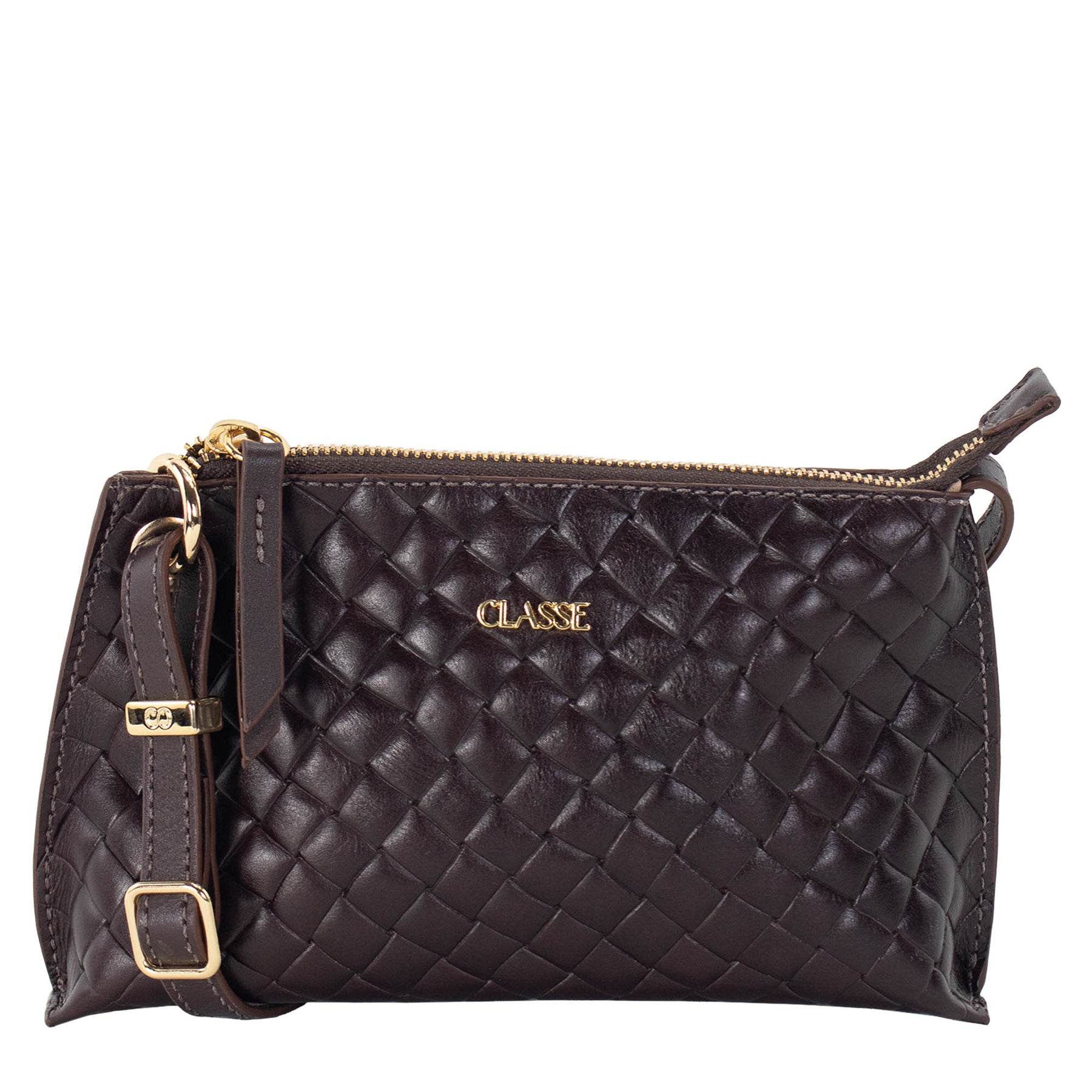 Bolsa Crossbody de Couro Tramado - Iris