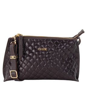 Bolsa Crossbody de Couro Tramado - Iris