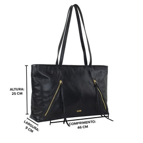 Bolsa Shopping Bag de Couro Leia
