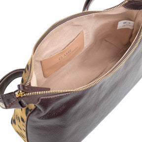 Bolsa Hobo de Couro Liso Tate