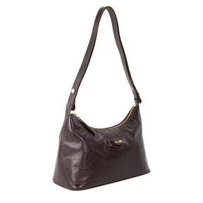 Bolsa Hobo de Couro Liso Tate