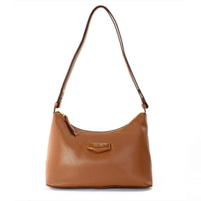 Bolsa Hobo de Couro Liso Tate