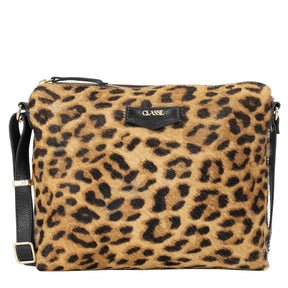 Bolsa Tiracolo de Couro Estampa Animal - Tate