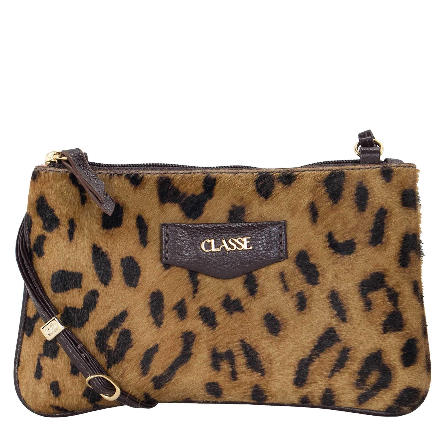 Bolsa Crossbody de Couro Estampa Animal - Tate