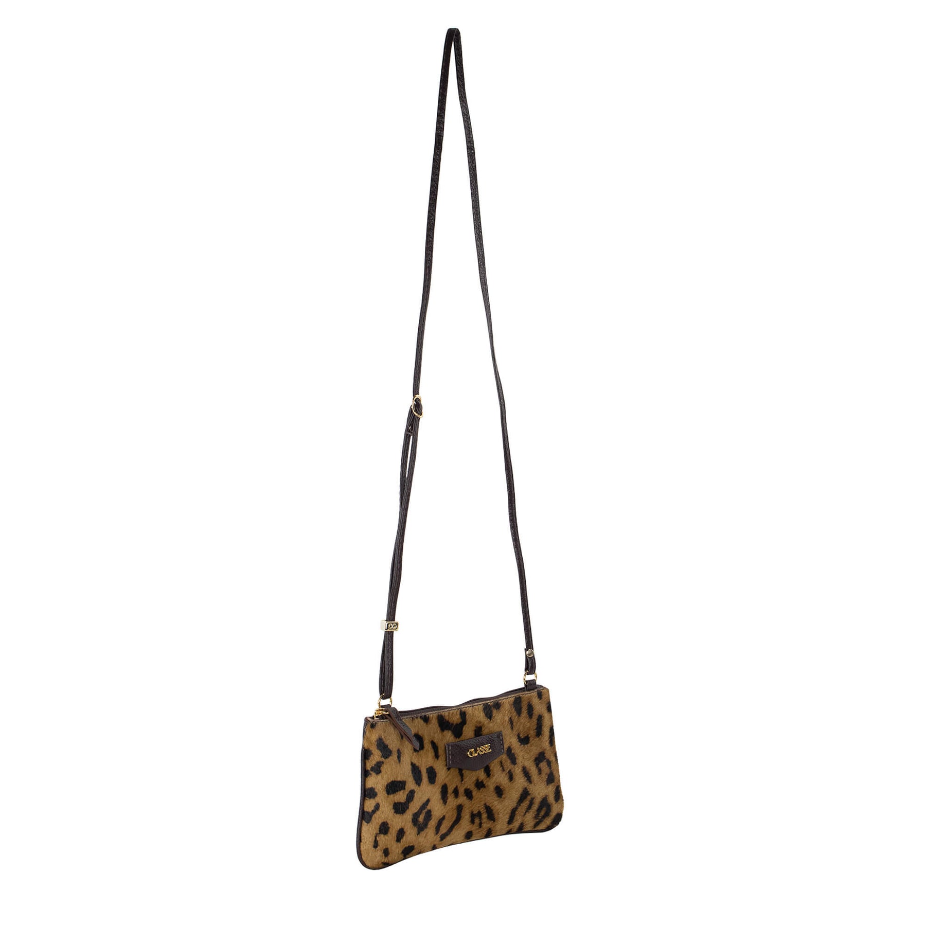 Bolsa Crossbody de Couro Estampa Animal - Tate