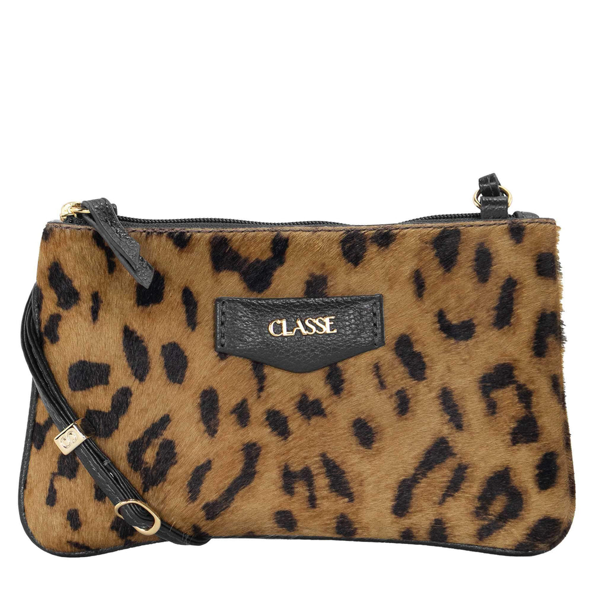 Bolsa Crossbody de Couro Estampa Animal - Tate
