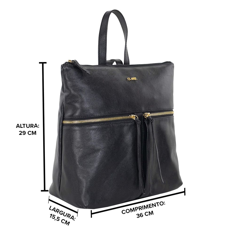 Mochila de Couro Leia