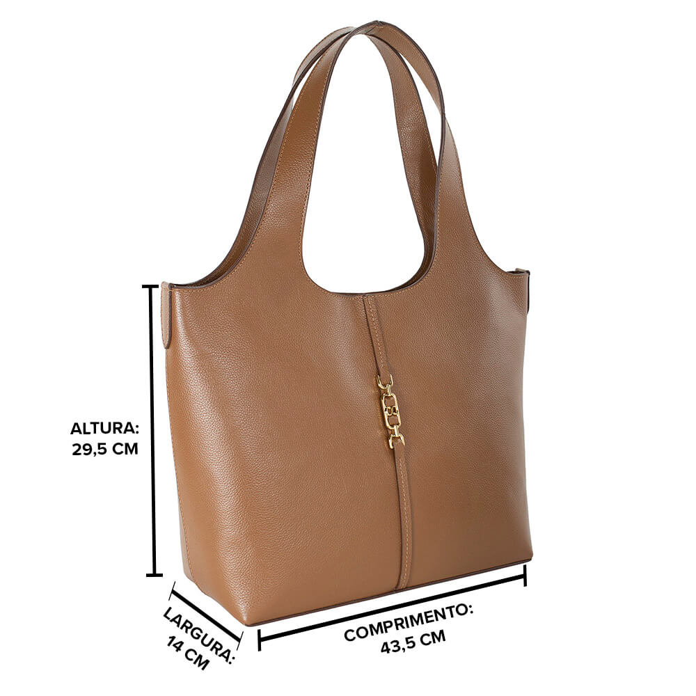 Bolsa Shopping Bag de Couro Jully