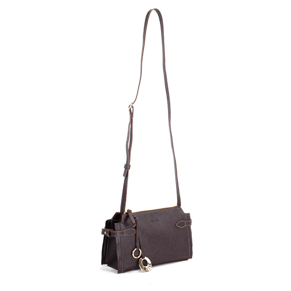 Bolsa Crossbody de couro Havana