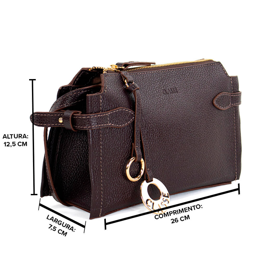 Bolsa Crossbody de couro Havana
