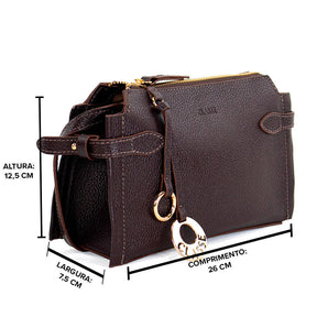 Bolsa Crossbody de couro Havana