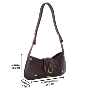 Bolsa de Ombro de Couro Diana