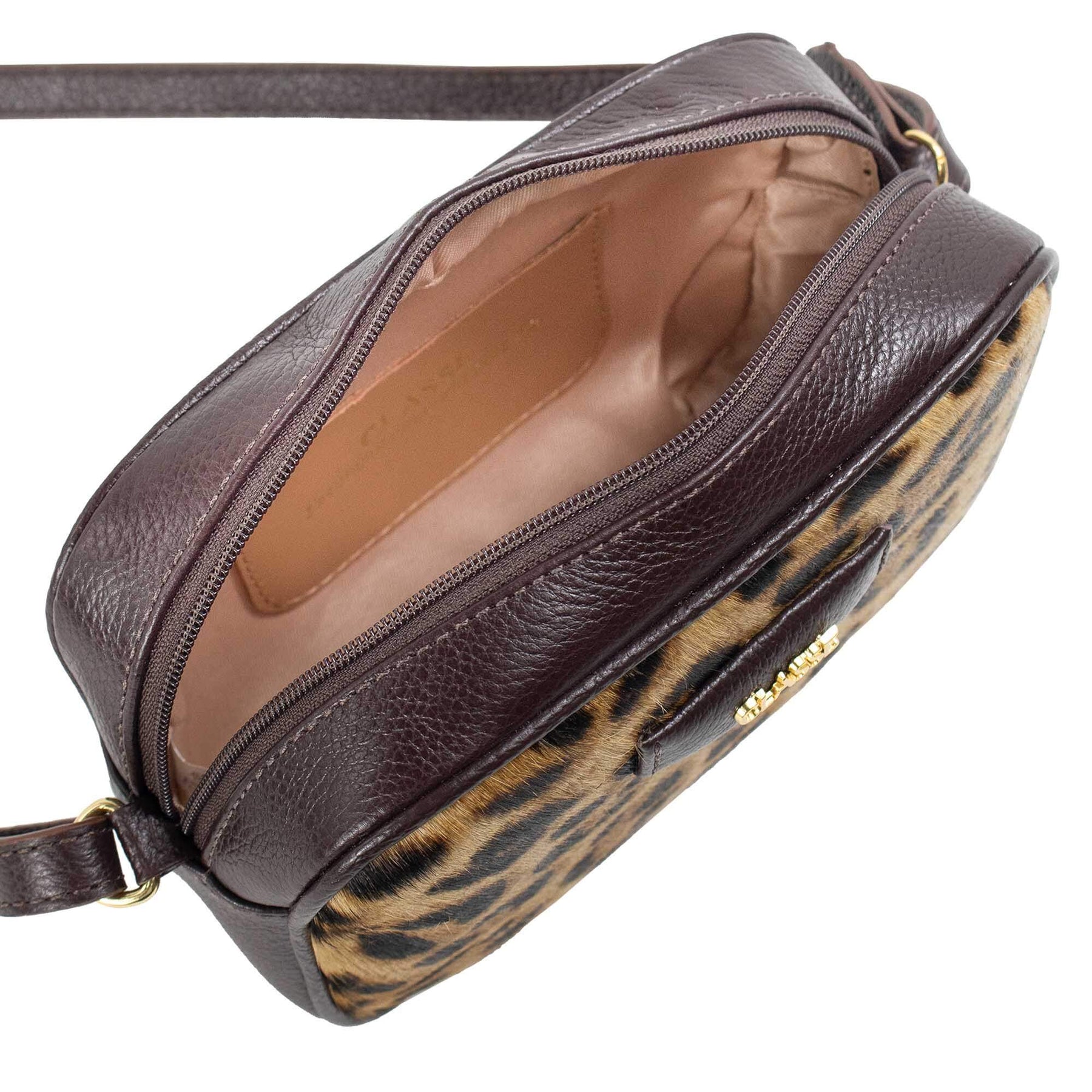 Bolsa Camera Bag de Couro Estampa Animal - Tate