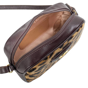 Bolsa Camera Bag de Couro Estampa Animal - Tate