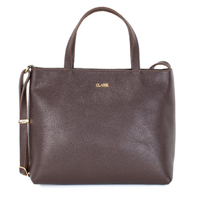Bolsa Tote Bag de Couro Liso - Tanara