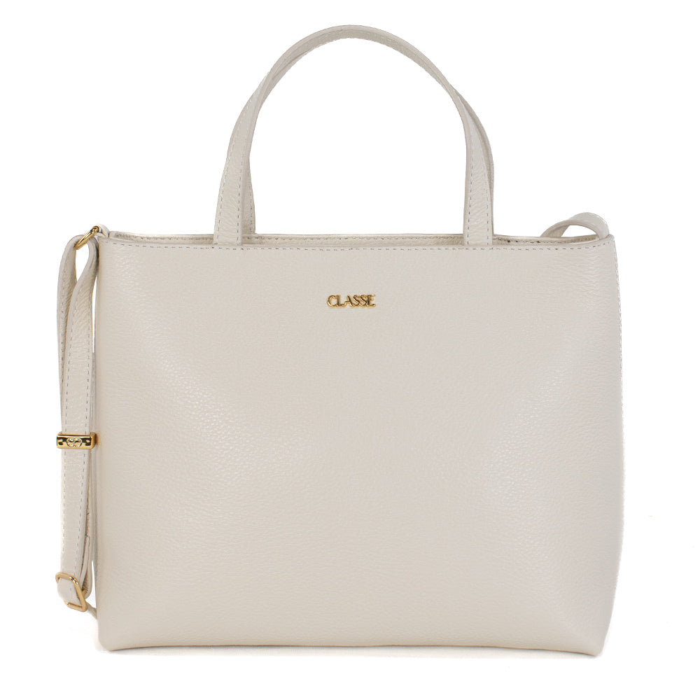 Bolsa Tote Bag de Couro Liso - Tanara