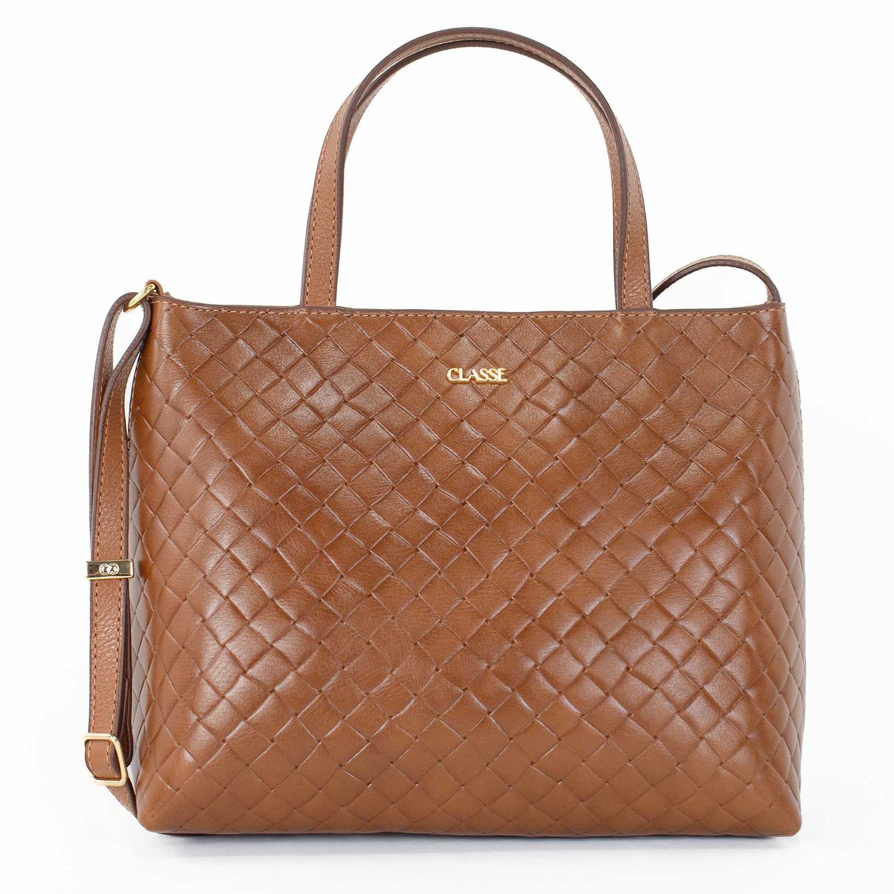Bolsa Tote Bag de Couro Tramado - Tanara