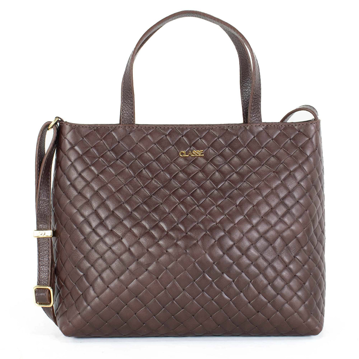 Bolsa Tote Bag de Couro Tramado - Tanara