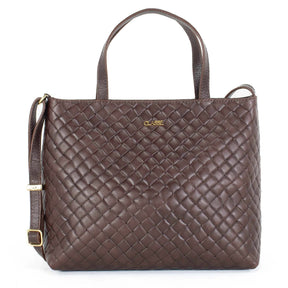 Bolsa Tote Bag de Couro Tramado - Tanara