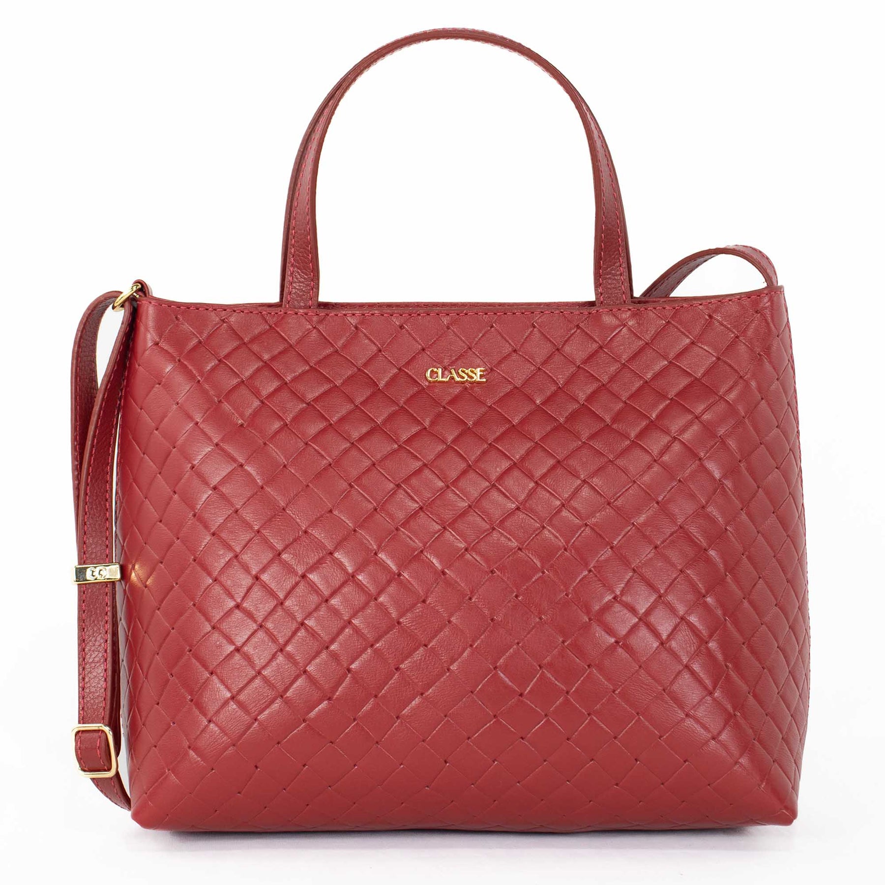Bolsa Tote Bag de Couro Tramado - Tanara