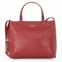Bolsa Tote Bag de Couro Tramado - Tanara