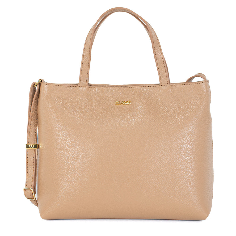 Bolsa Tote Bag de Couro Liso - Tanara