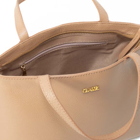 Bolsa Tote Bag de Couro Liso - Tanara