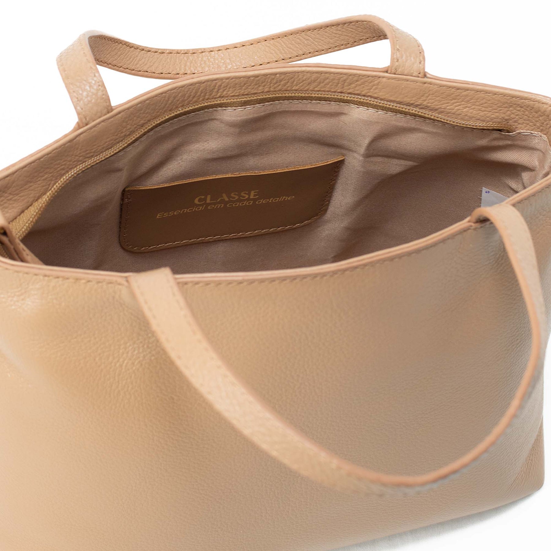 Bolsa Tote Bag de Couro Liso - Tanara
