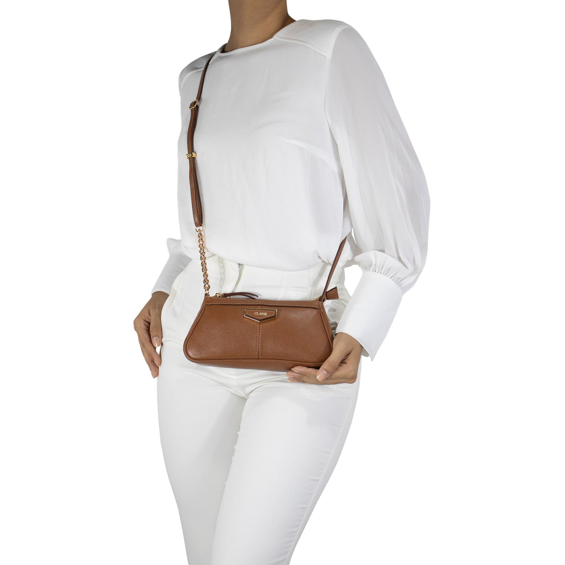 Bolsa de Couro Crossbody San