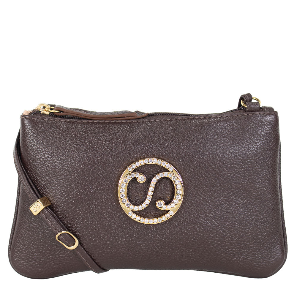 Bolsa de Couro Crossbody May