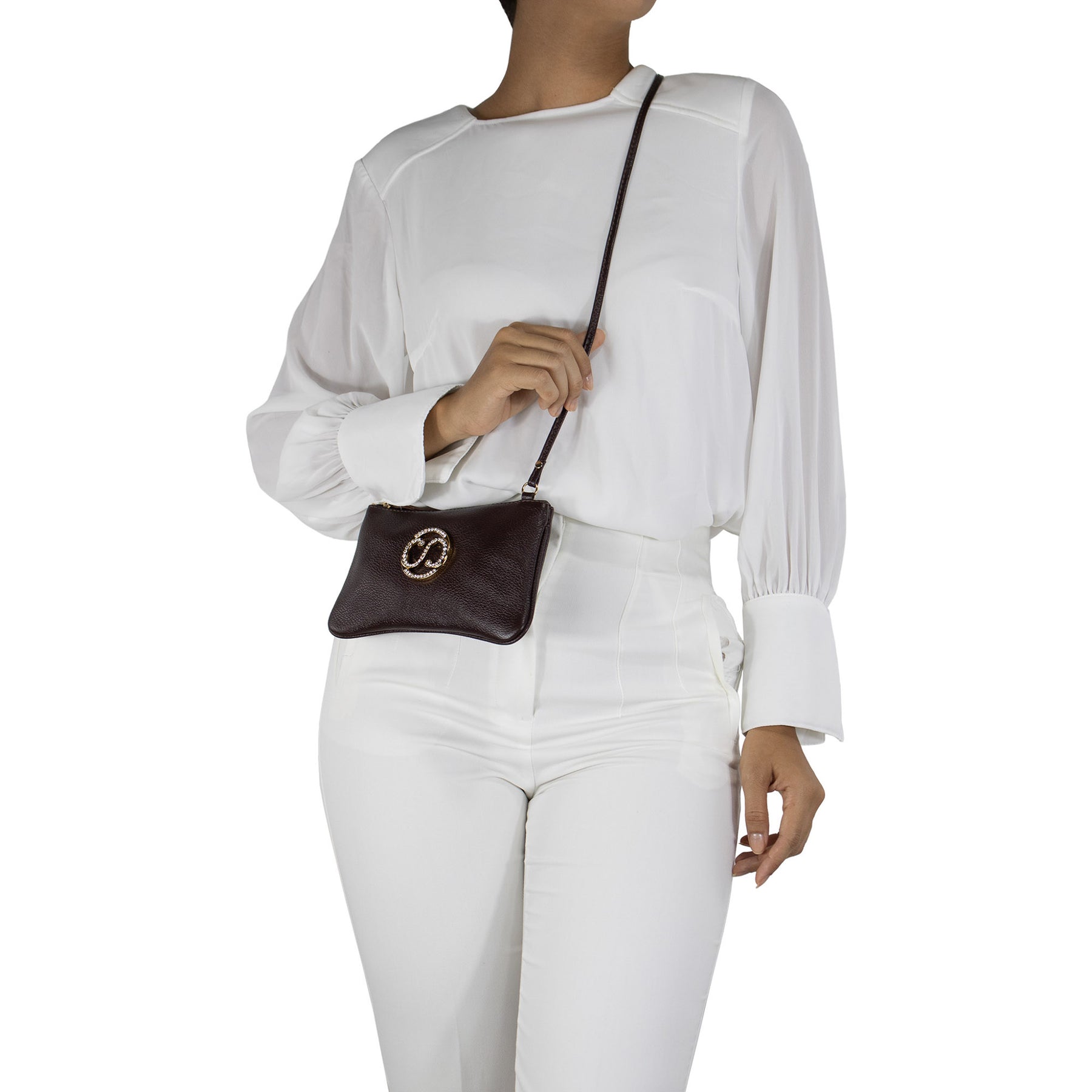 Bolsa de Couro Crossbody May