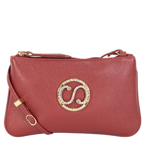 Bolsa de Couro Crossbody May