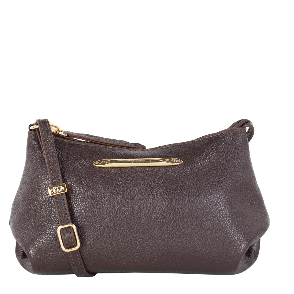 Bolsa de Couro Crossbody Bia