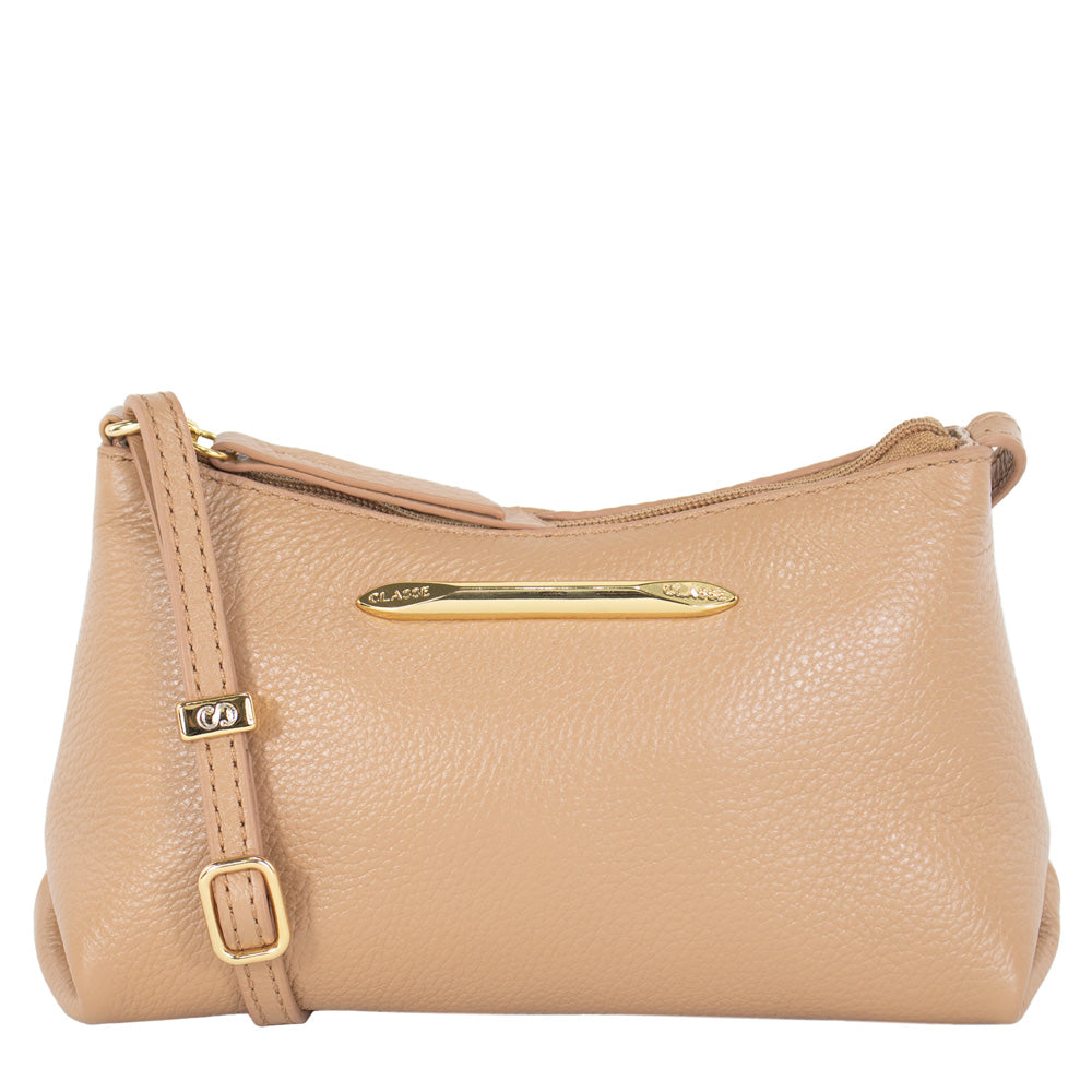 Bolsa de Couro Crossbody Bia