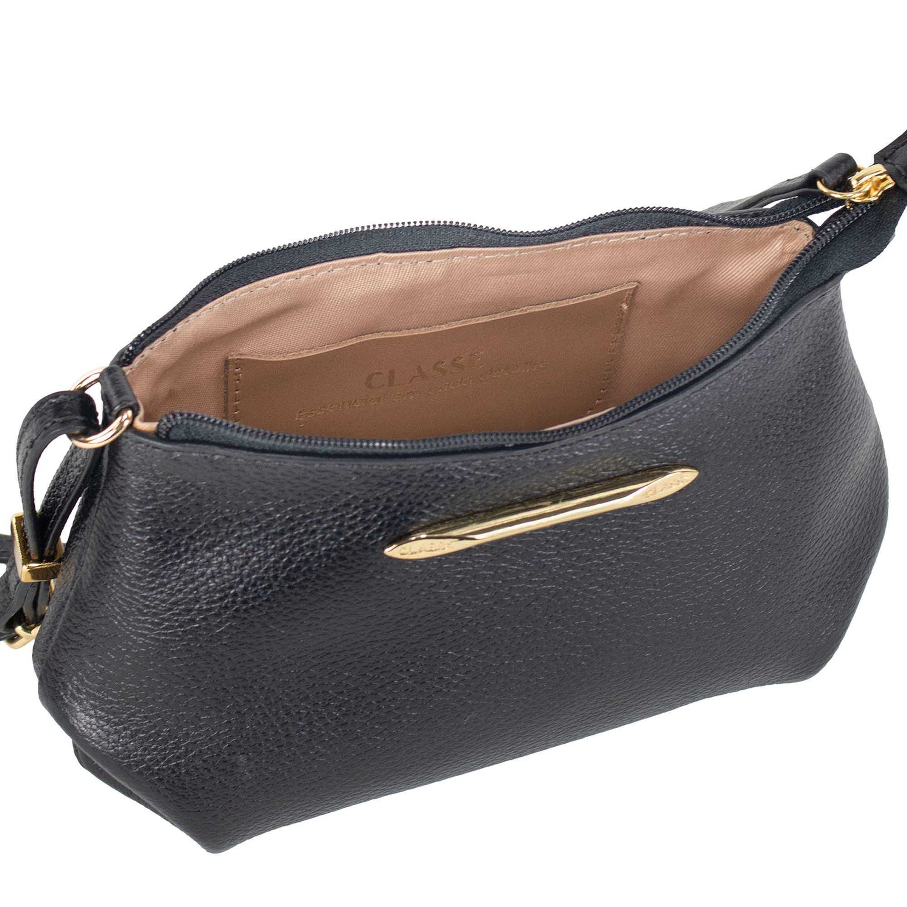 Bolsa de Couro Crossbody Bia