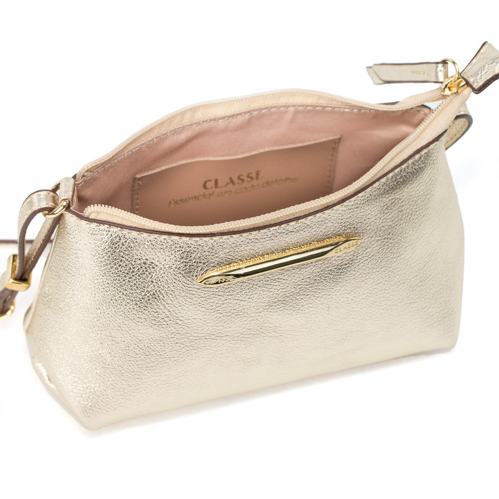 Bolsa de Couro Crossbody Bia