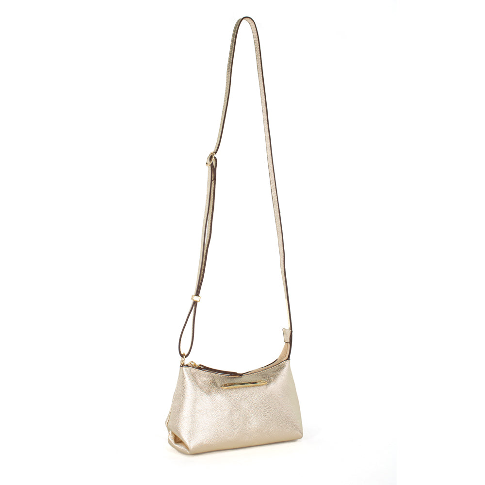 Bolsa de Couro Crossbody Bia
