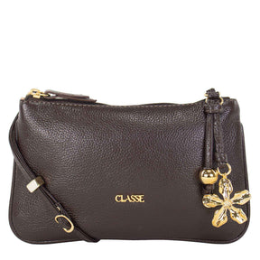 Bolsa de couro Crossbody Flora