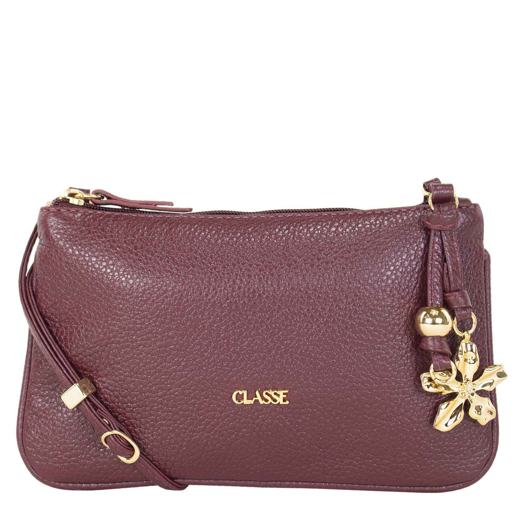 Bolsa de couro Crossbody Flora