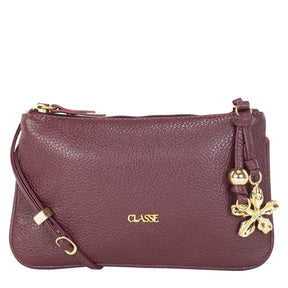 Bolsa de couro Crossbody Flora