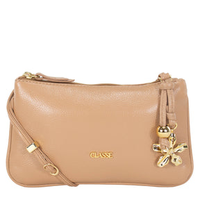 Bolsa de couro Crossbody Flora