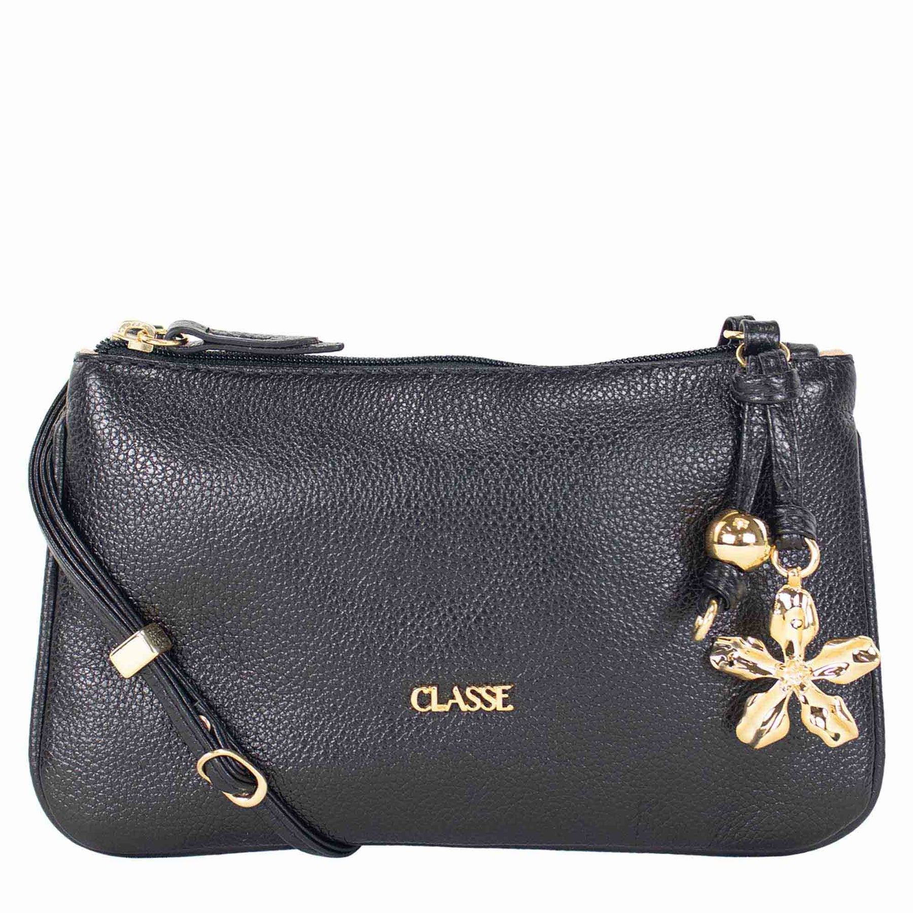 Bolsa de couro Crossbody Flora