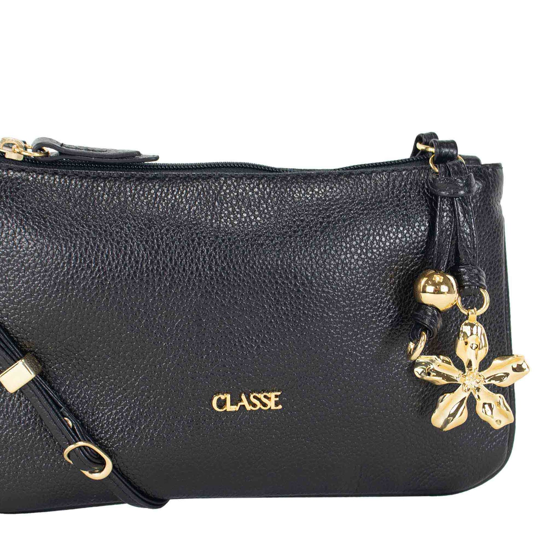 Bolsa de couro Crossbody Flora