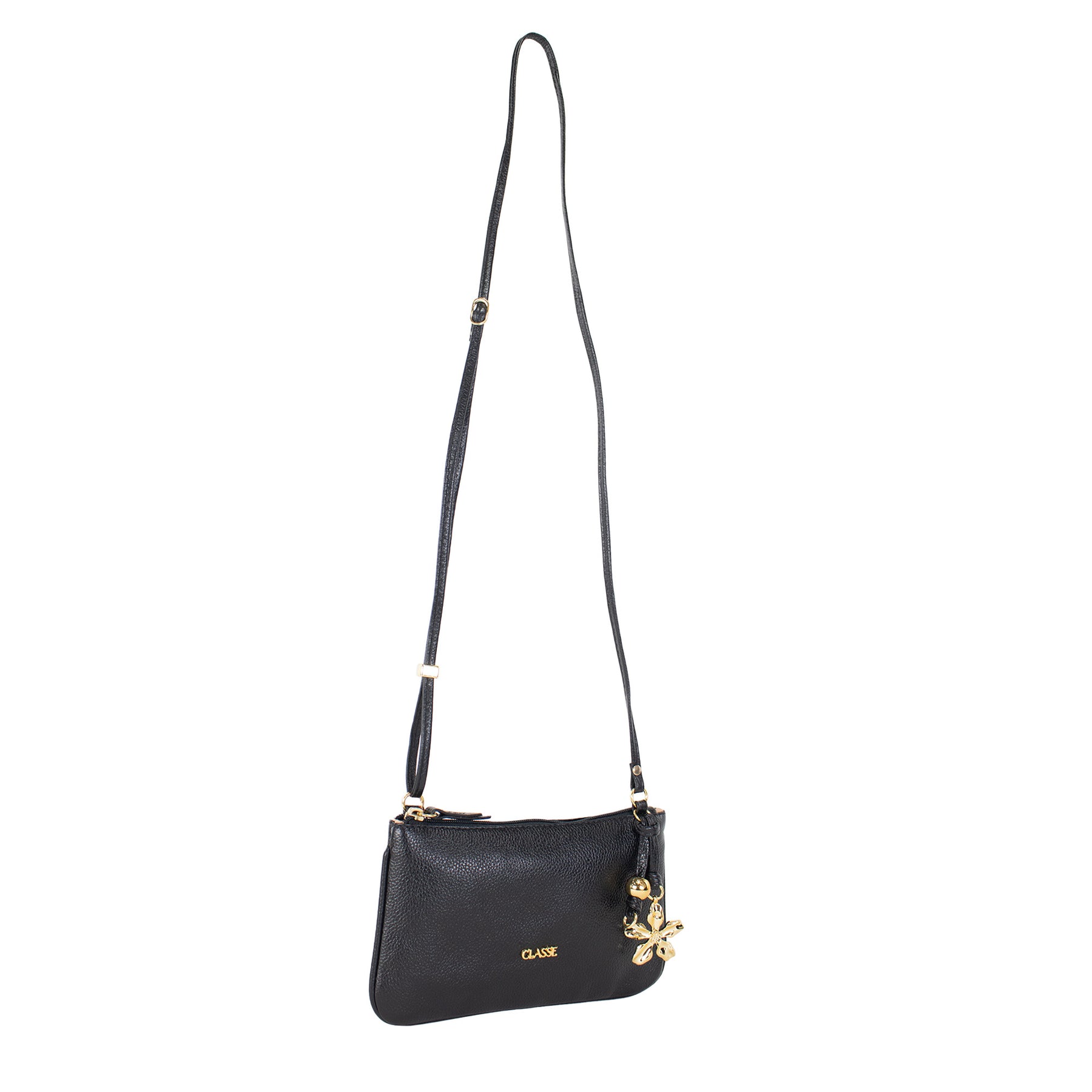 Bolsa de couro Crossbody Flora