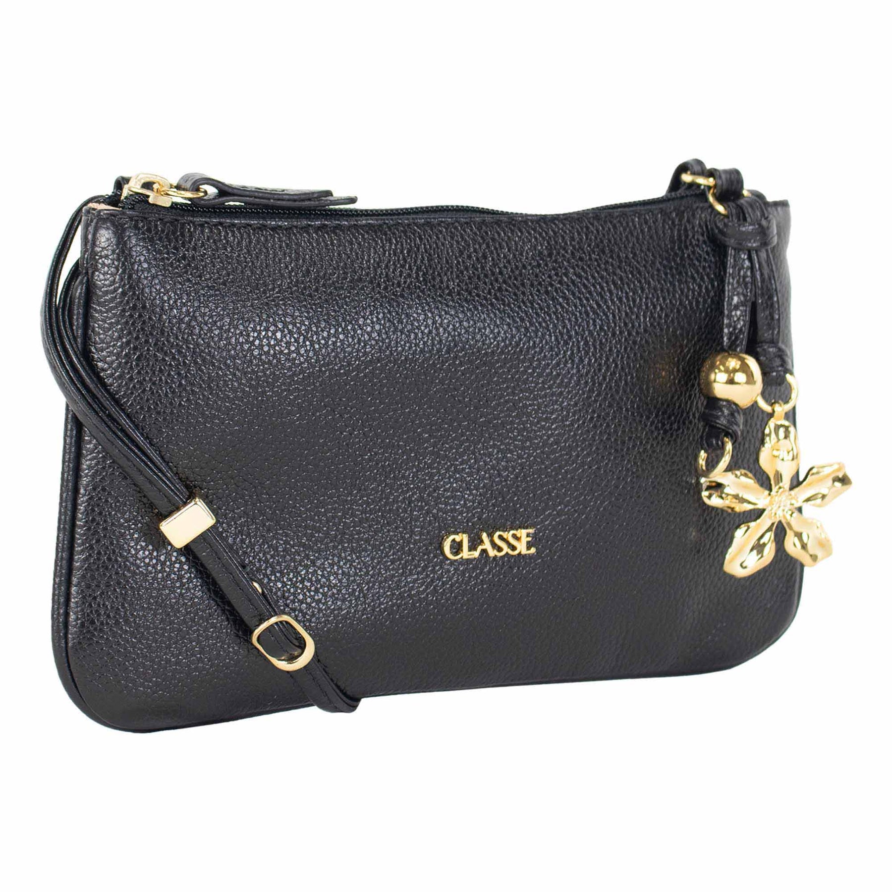 Bolsa de couro Crossbody Flora