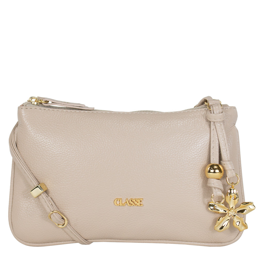Bolsa de couro Crossbody Flora