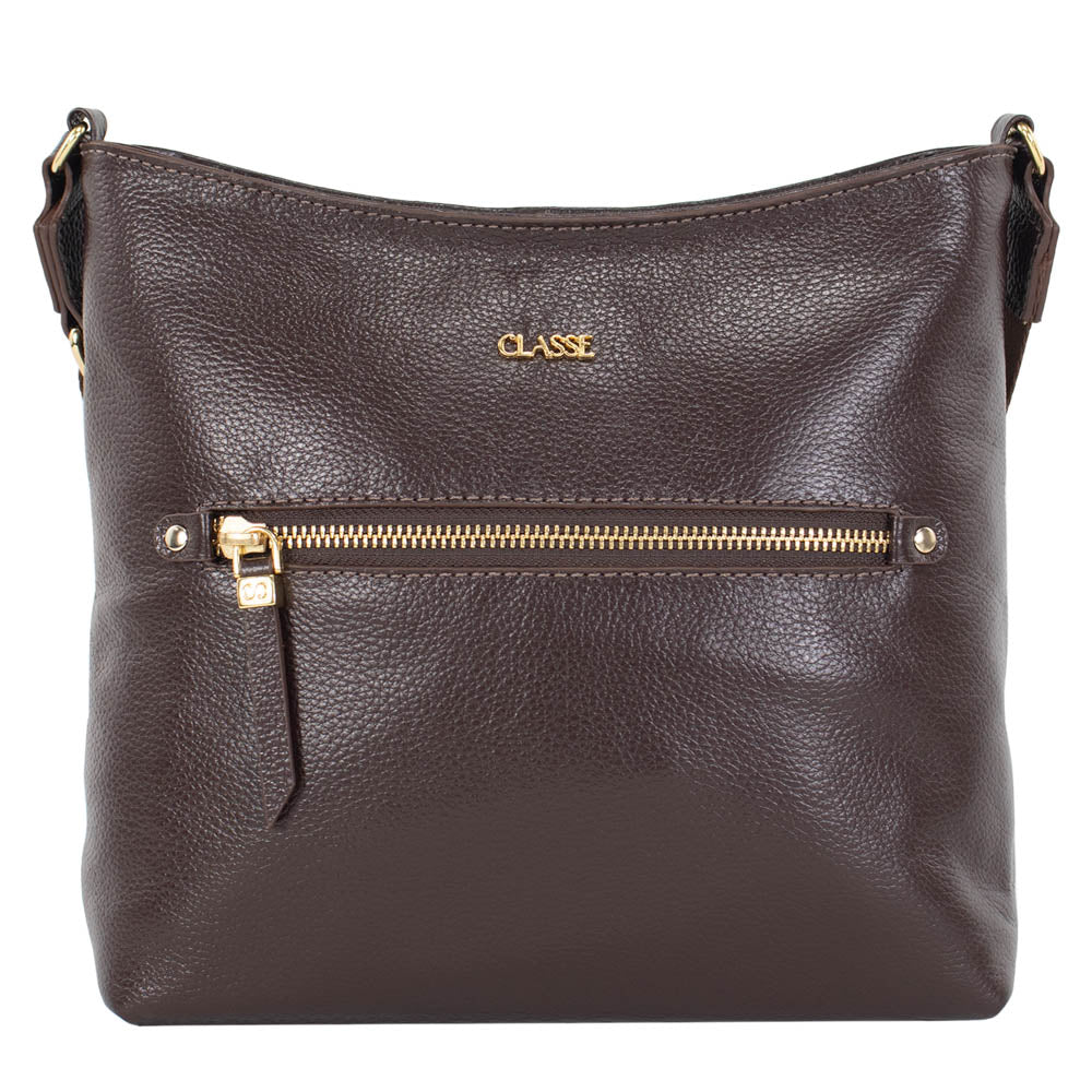 Bolsa de Couro Crossbody Lea