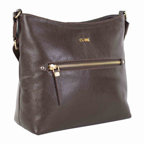 Bolsa de Couro Crossbody Lea
