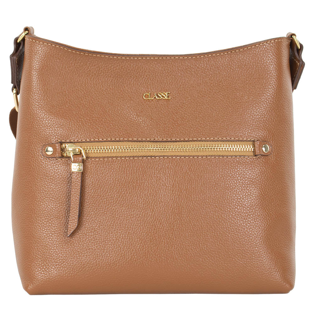 Bolsa de Couro Crossbody Lea